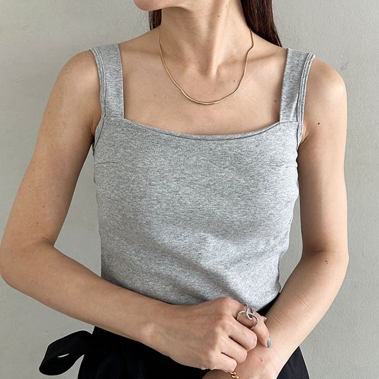 カップ付きスクエアネックタンクトップ | Outfitter lab | 詳細画像15 