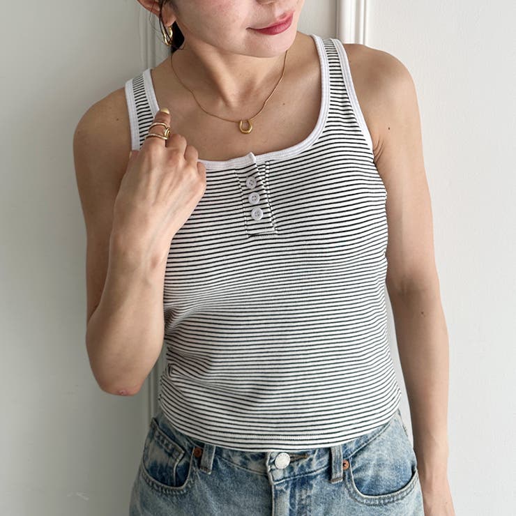 カップ付きヘンリーボーダータンクトップ | Outfitter lab | 詳細画像11 