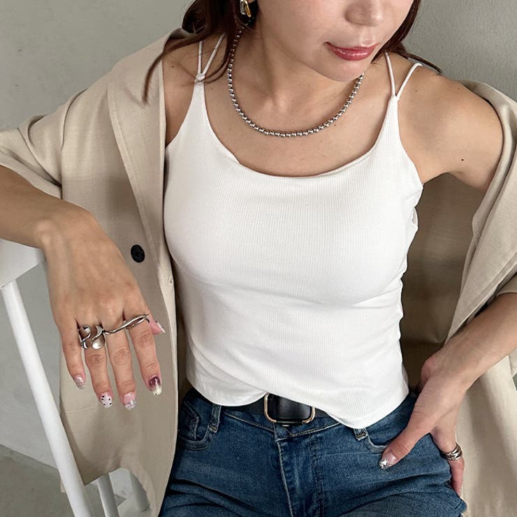 カップ付きスパゲッティストラップキャミソール | Outfitter lab | 詳細画像10 