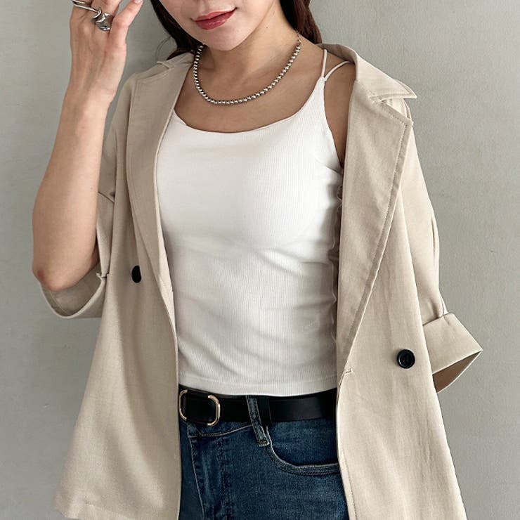 カップ付きスパゲッティストラップキャミソール | Outfitter lab | 詳細画像12 