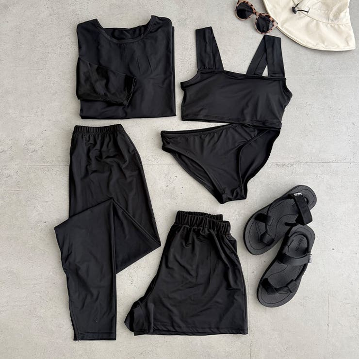 水着5点セットビキニ上下レギンス長袖トップショートパンツ 大人水着 UVカット | Outfitter lab | 詳細画像15 