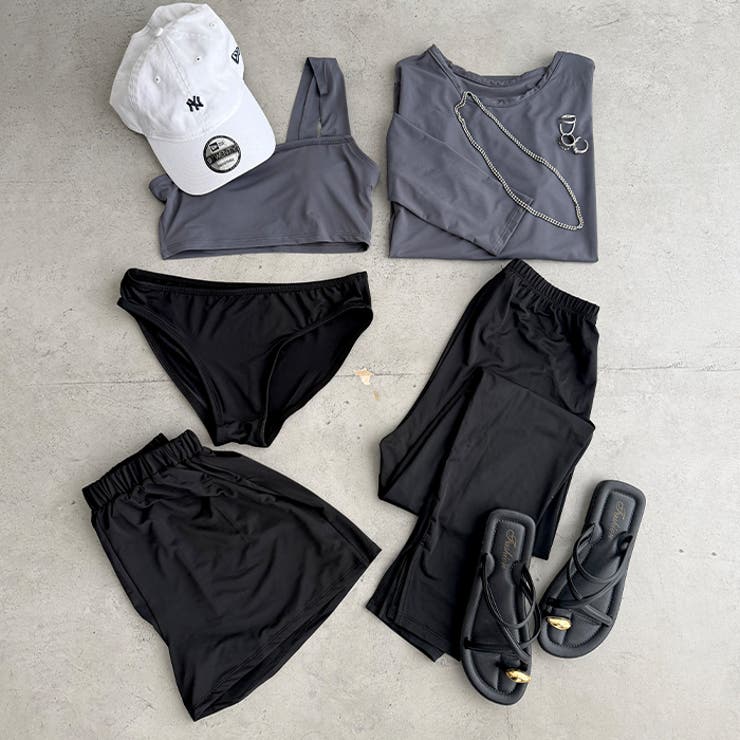水着5点セットビキニ上下レギンス長袖トップショートパンツ 大人水着 UVカット | Outfitter lab | 詳細画像25 