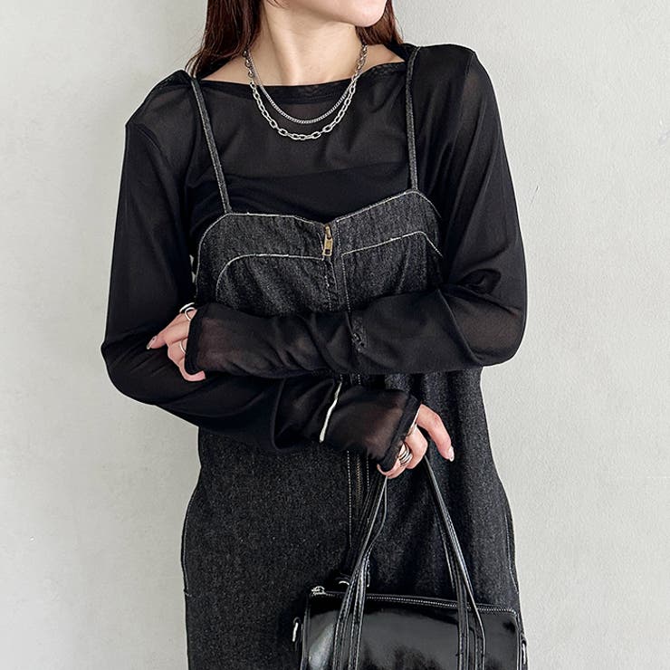 高身長さんも嬉しい♪LONGサイズ展開有 フロントジップデニムロングジャンバース… | Outfitter lab | 詳細画像14 