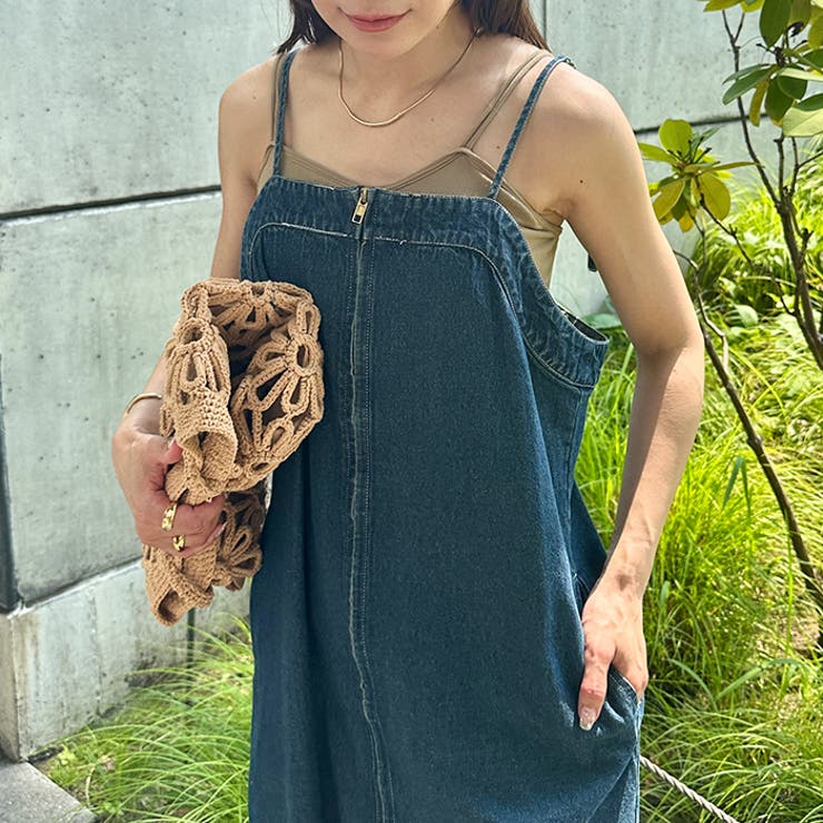 高身長さんも嬉しい♪LONGサイズ展開有 フロントジップデニムロングジャンバース… | Outfitter lab | 詳細画像6 