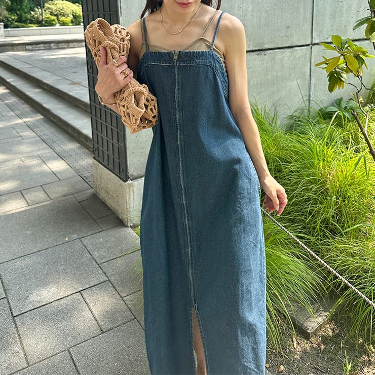 高身長さんも嬉しい♪LONGサイズ展開有 フロントジップデニムロングジャンバース… | Outfitter lab | 詳細画像7 