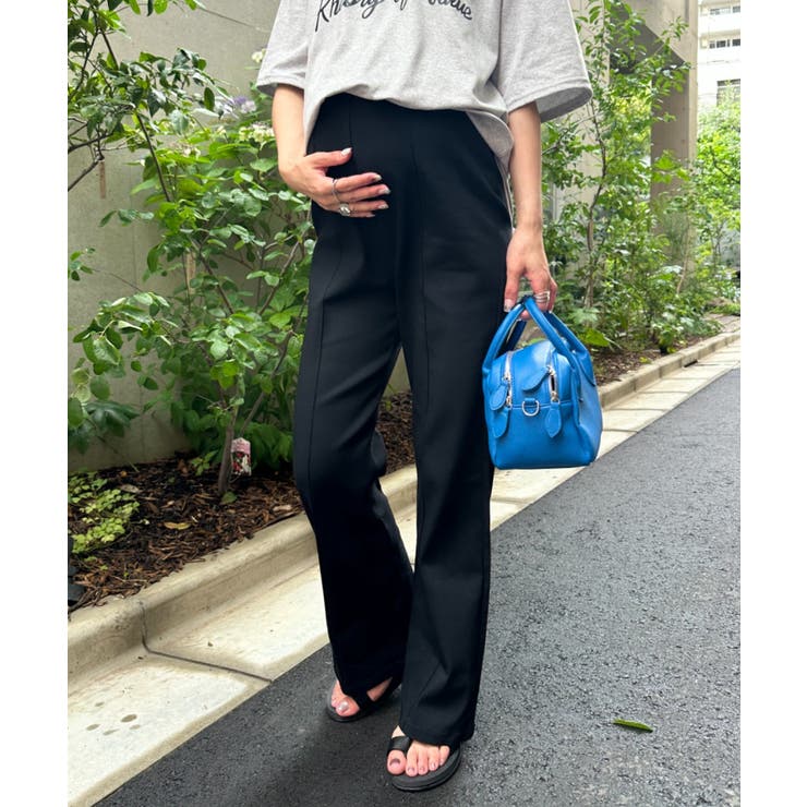 ブラック | 【マタニティ】のびのびセンターラインフレアマタニティパンツ  | Outfitter lab