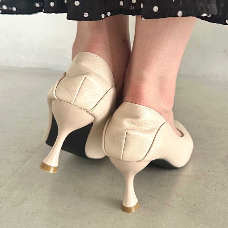 しぼ感PUシンプルヒール パンプス | Outfitter lab | 詳細画像14 