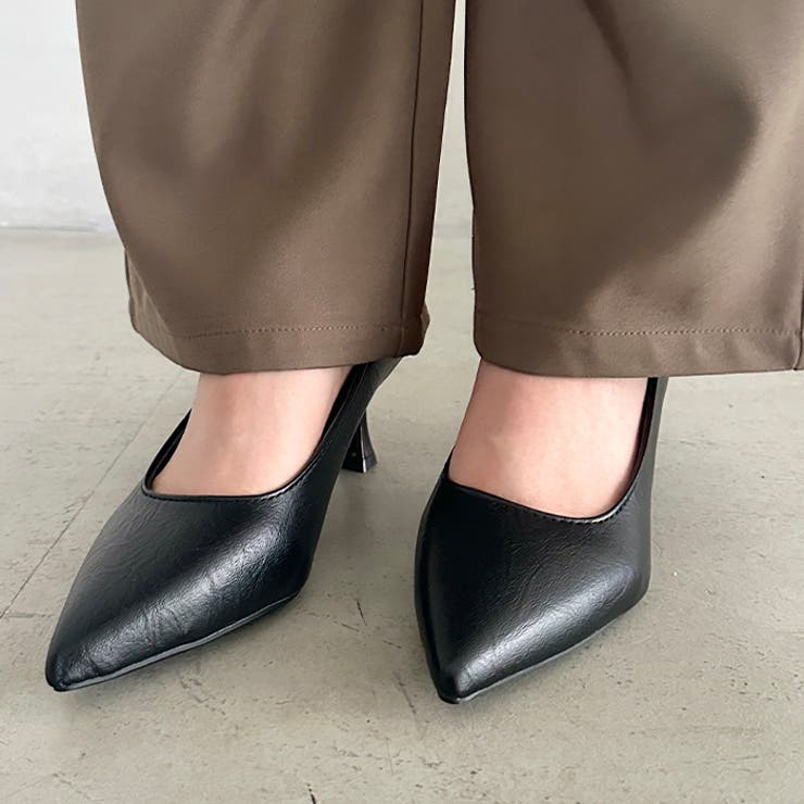 しぼ感PUシンプルヒール パンプス | Outfitter lab | 詳細画像7 