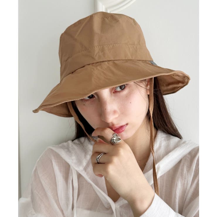ベージュ | 日焼け防止/ナイロンハット ドロストバケットハット | Outfitter lab