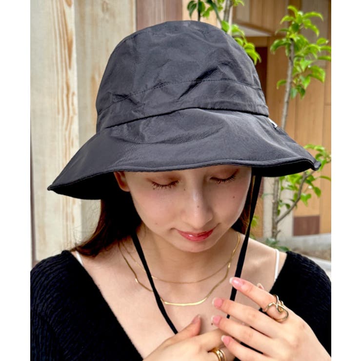 ブラック | 日焼け防止/ナイロンハット ドロストバケットハット | Outfitter lab