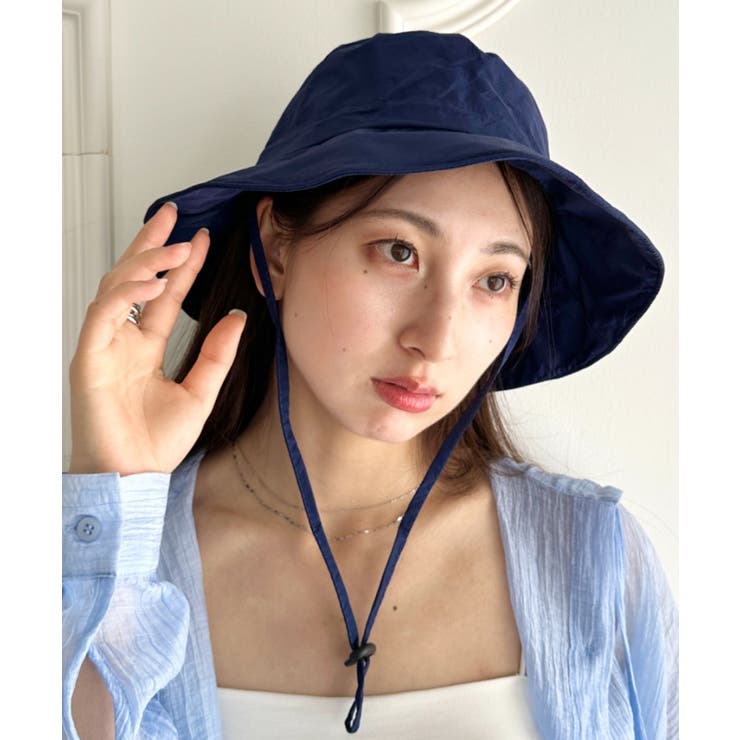 ネイビー | 日焼け防止/ナイロンハット ドロストバケットハット | Outfitter lab