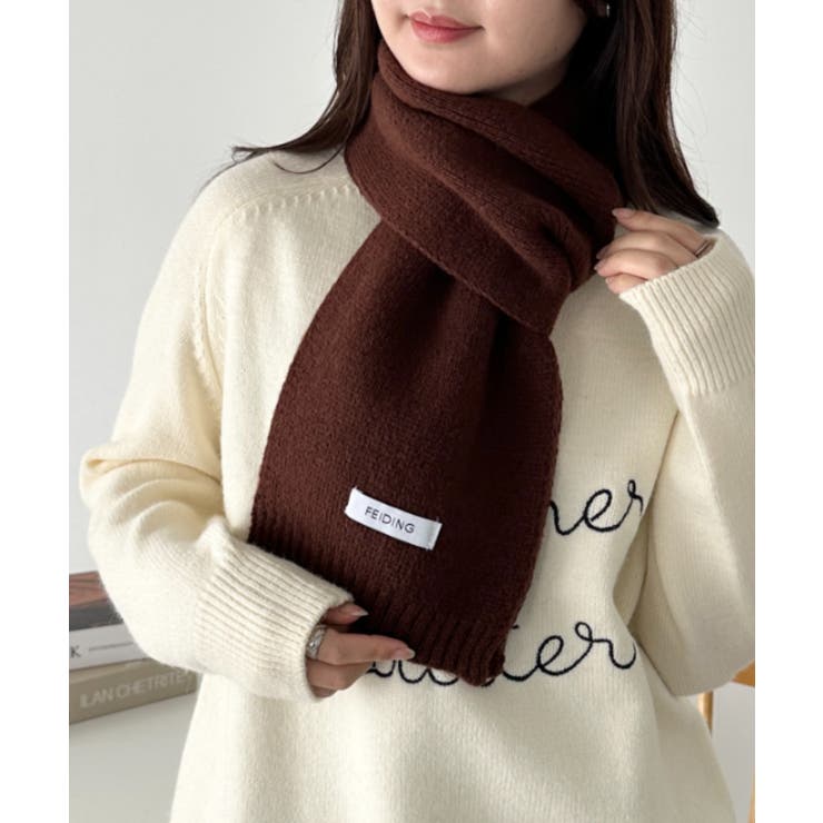 ブラウン | ショートニットマフラー | Outfitter lab