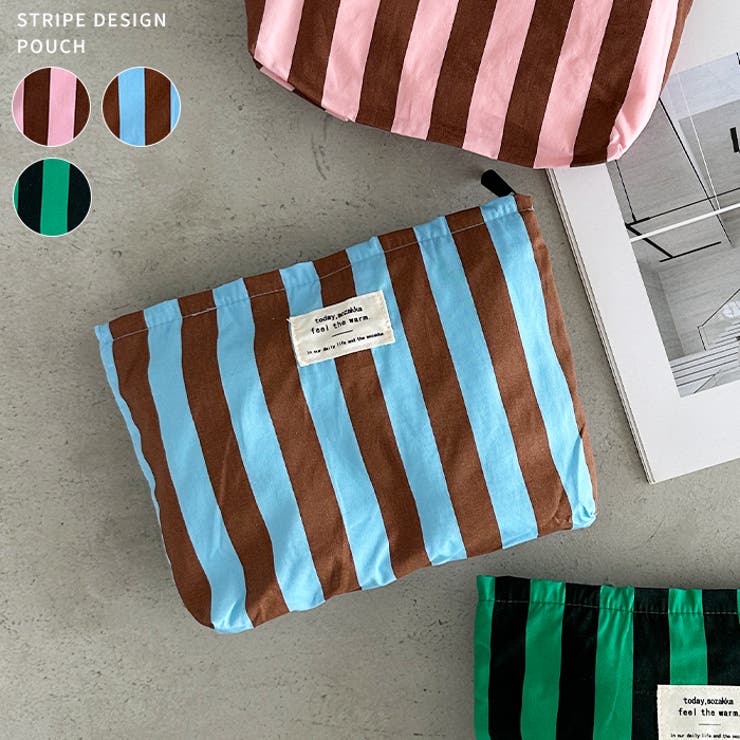 ストライプ大容量ポーチ | Outfitter lab | 詳細画像1 