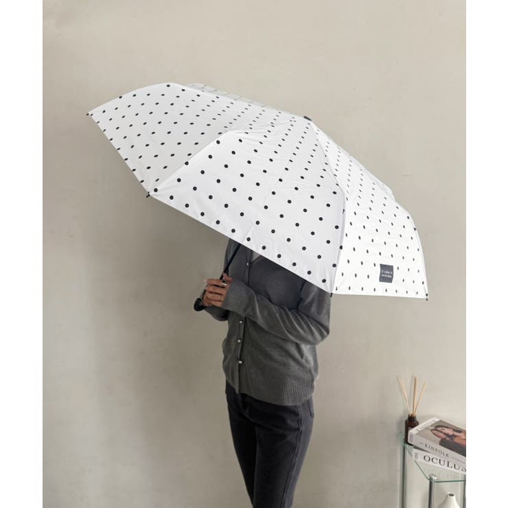 ホワイト | 7色展開【晴雨兼用】ドット折り畳み傘 | Outfitter lab