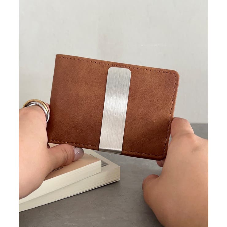 ブラウン | シルバーマネークリップ コンパクト財布 | Outfitter lab