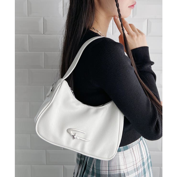 アイボリー | メタルモチーフワンハンドルショルダーバッグ | Outfitter lab