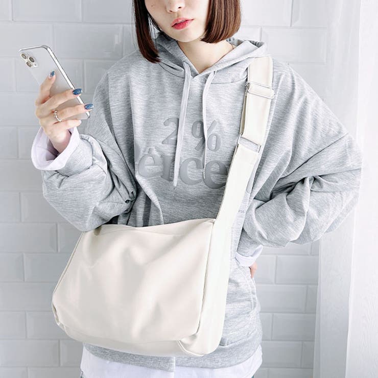 アジャスター付きフェイクレザースクエアショルダーバッグ | Outfitter lab | 詳細画像22 