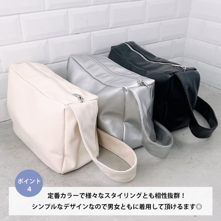 アジャスター付きフェイクレザースクエアショルダーバッグ | Outfitter lab | 詳細画像5 