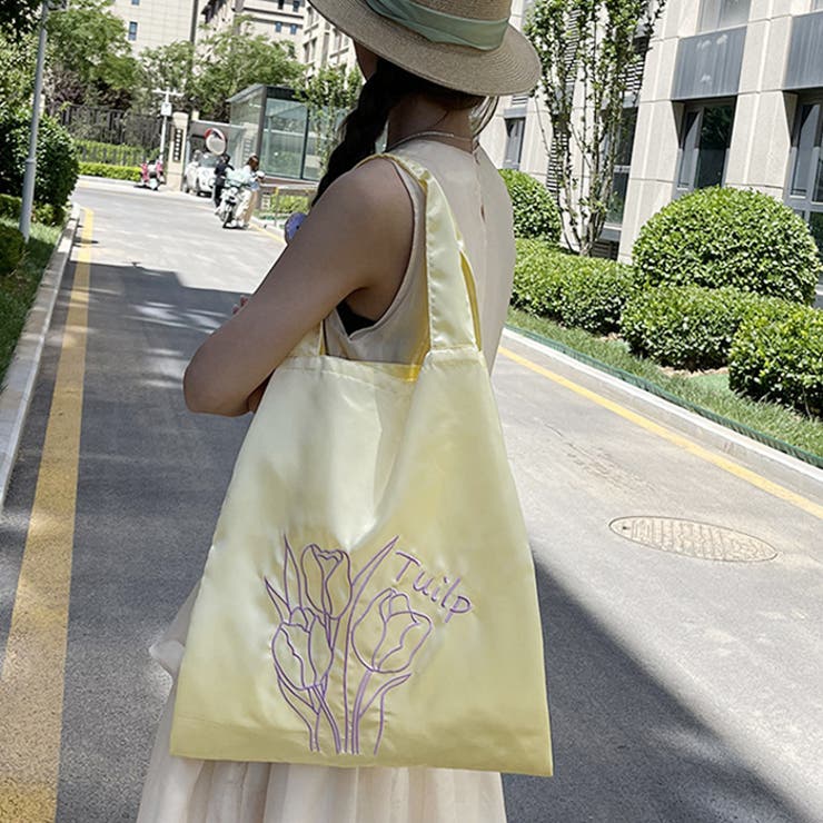 チューリップ刺繍サテントートバッグ | Outfitter lab | 詳細画像22 