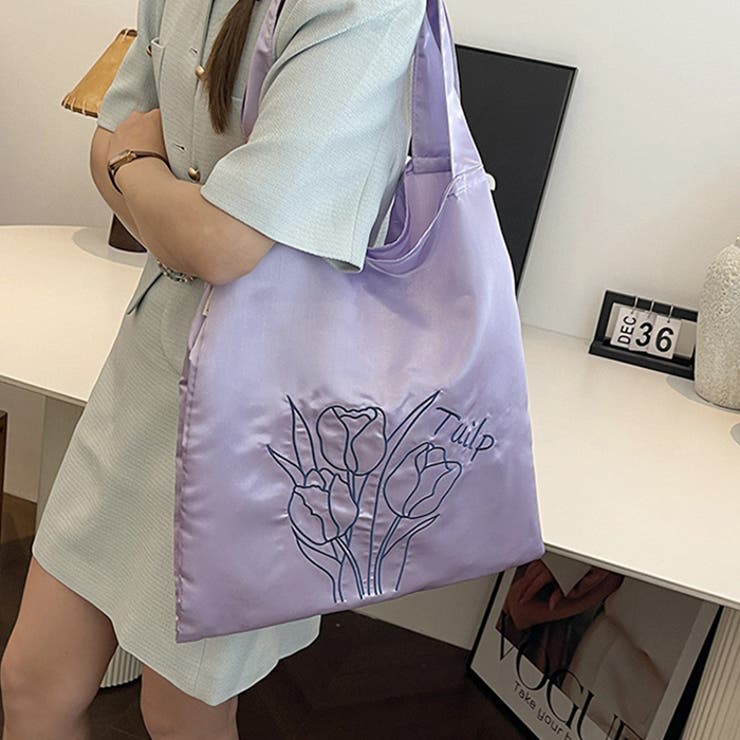 チューリップ刺繍サテントートバッグ | Outfitter lab | 詳細画像25 