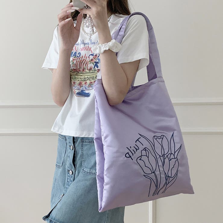 チューリップ刺繍サテントートバッグ | Outfitter lab | 詳細画像27 
