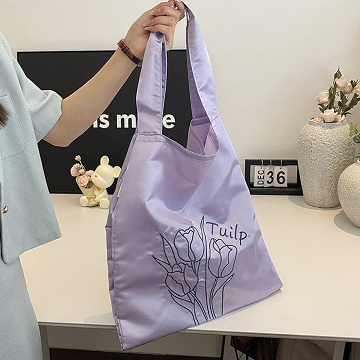 チューリップ刺繍サテントートバッグ | Outfitter lab | 詳細画像28 