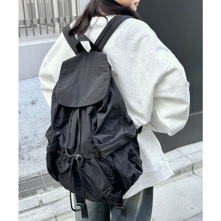 ブラック | 【大容量】ナイロンドロストリュック | Outfitter lab