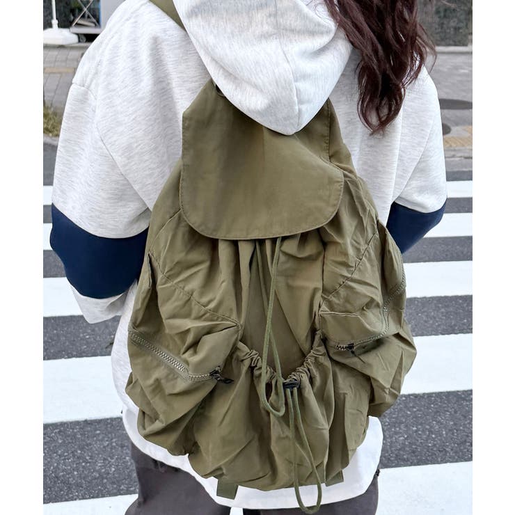 カーキ | 【大容量】ナイロンドロストリュック | Outfitter lab