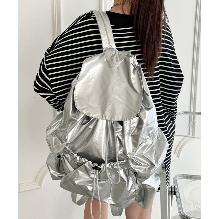 シルバー | 【大容量】ナイロンドロストリュック | Outfitter lab