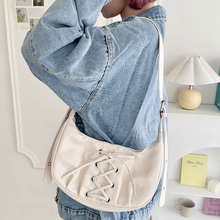 レースアップリボンワンハンドルホーボーバッグ | Outfitter lab | 詳細画像10 