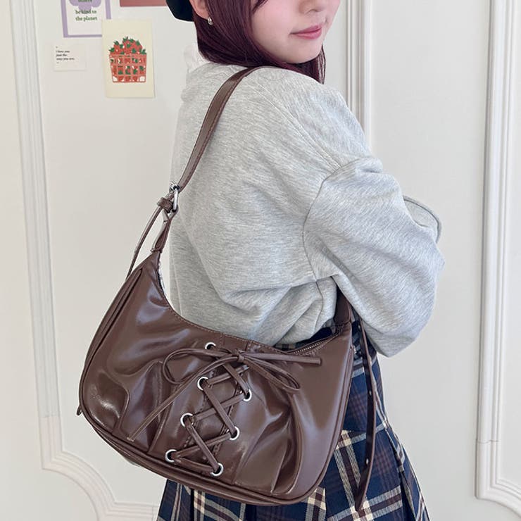 レースアップリボンワンハンドルホーボーバッグ | Outfitter lab | 詳細画像18 