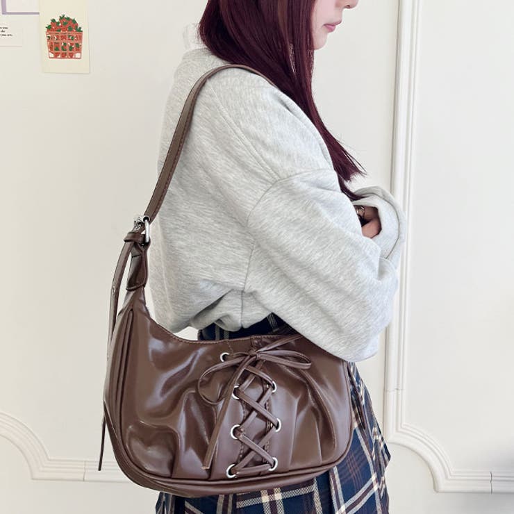 レースアップリボンワンハンドルホーボーバッグ | Outfitter lab | 詳細画像20 