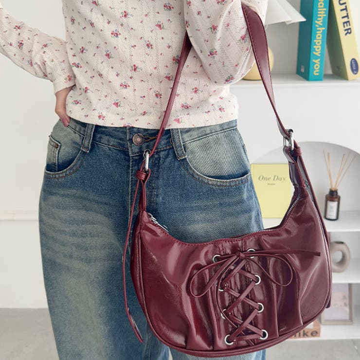 レースアップリボンワンハンドルホーボーバッグ | Outfitter lab | 詳細画像28 