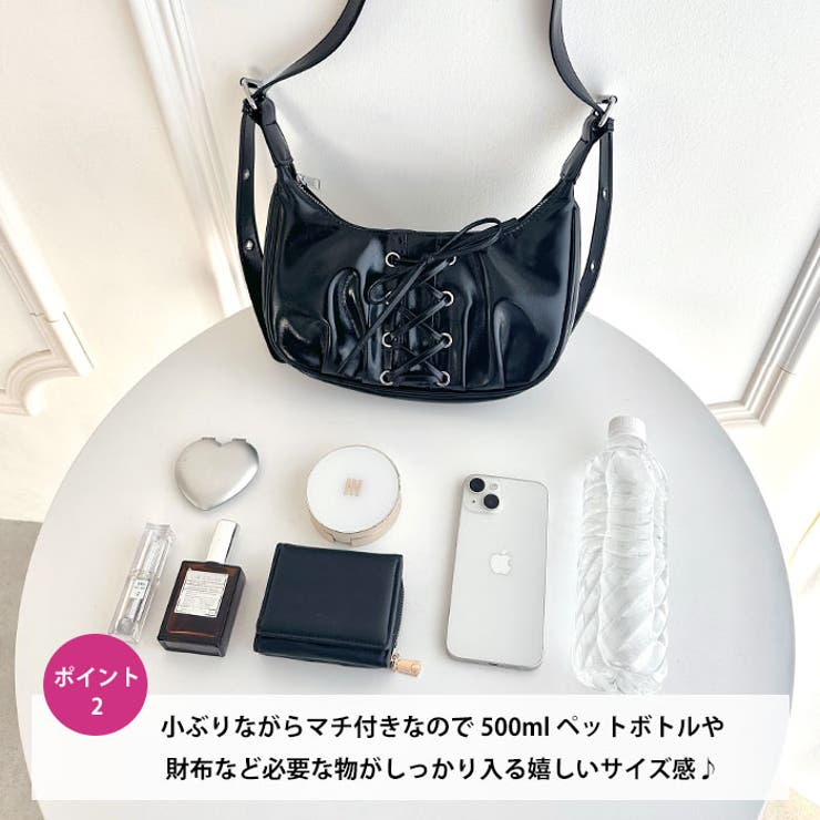 レースアップリボンワンハンドルホーボーバッグ | Outfitter lab | 詳細画像3 