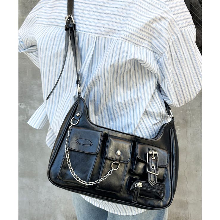 ブラック | アウトポケットワンショルダーバッグ | Outfitter lab