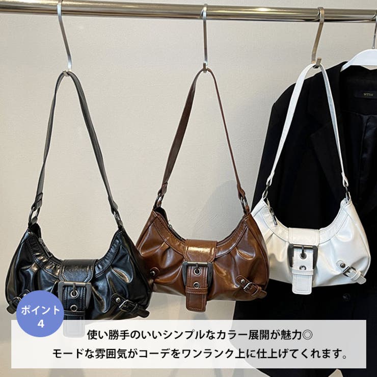 タックデザインPUホーボーバッグ | Outfitter lab | 詳細画像5 