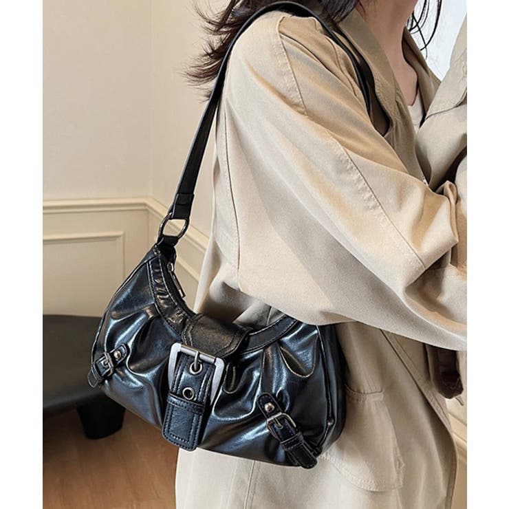 ブラック | タックデザインPUホーボーバッグ | Outfitter lab