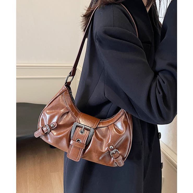 ブラウン | タックデザインPUホーボーバッグ | Outfitter lab