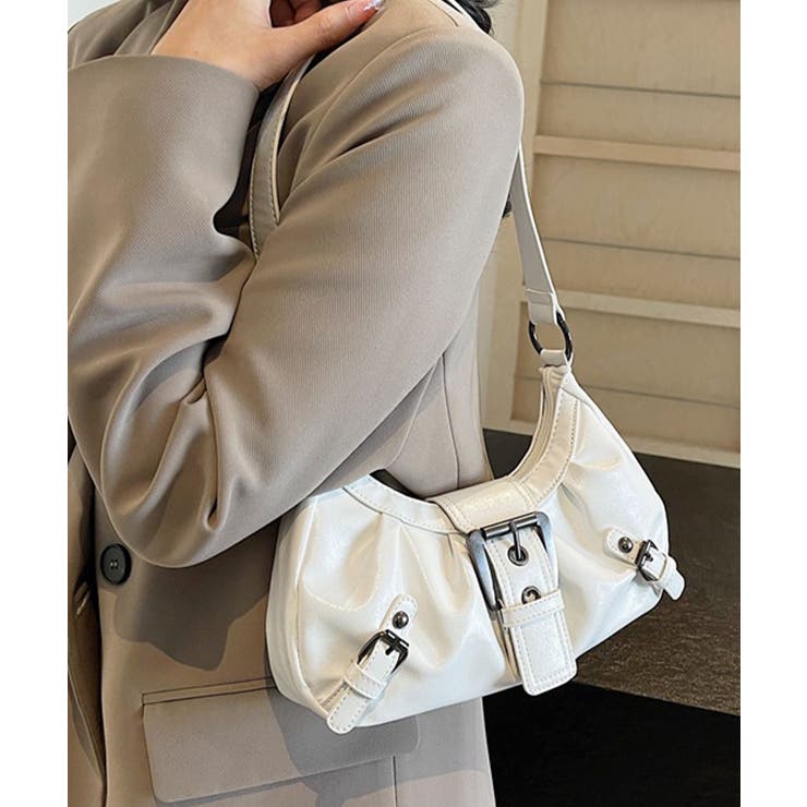 ホワイト | タックデザインPUホーボーバッグ | Outfitter lab