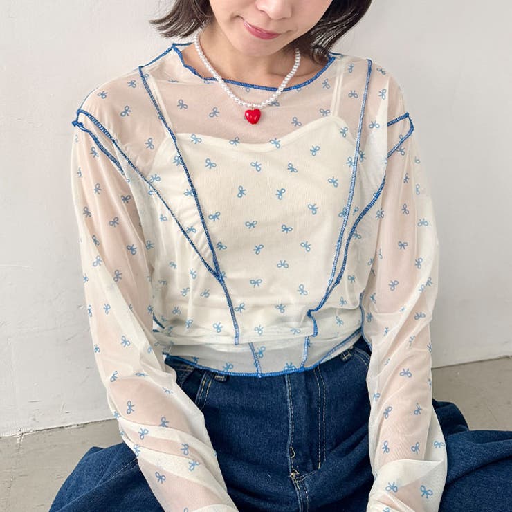 アウトリンキングリボンプリントシアートップス | Outfitter lab | 詳細画像11 