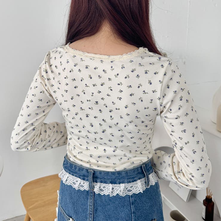 レースフラワーヘンリーネックトップス | Outfitter lab | 詳細画像12 