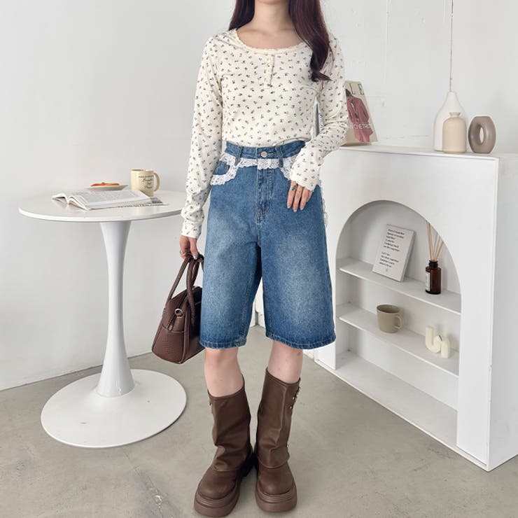 レースフラワーヘンリーネックトップス | Outfitter lab | 詳細画像14 