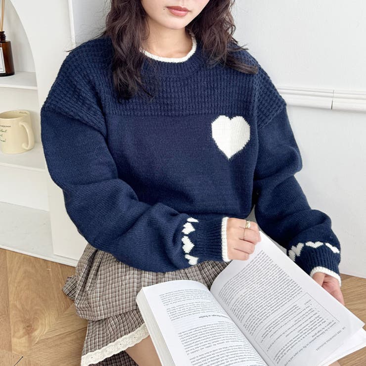 ポイントハートニットトップス | Outfitter lab | 詳細画像17 