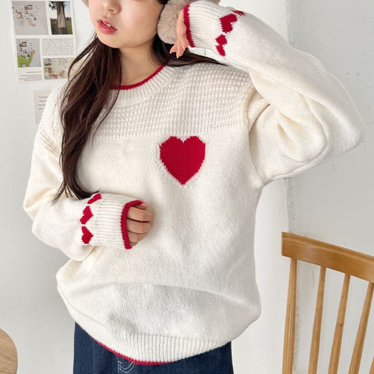 ポイントハートニットトップス | Outfitter lab | 詳細画像6 