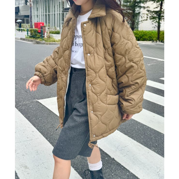 オリーブ | 裏ボアキルティングジャケット | Outfitter lab