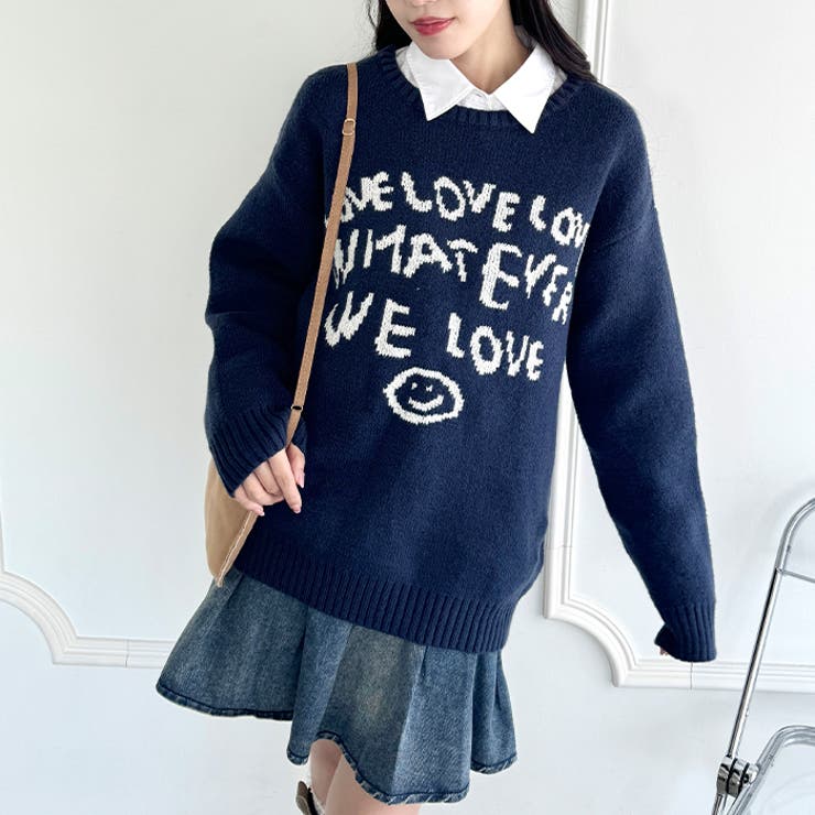 手書き風ロゴニットトップス | Outfitter lab | 詳細画像11 