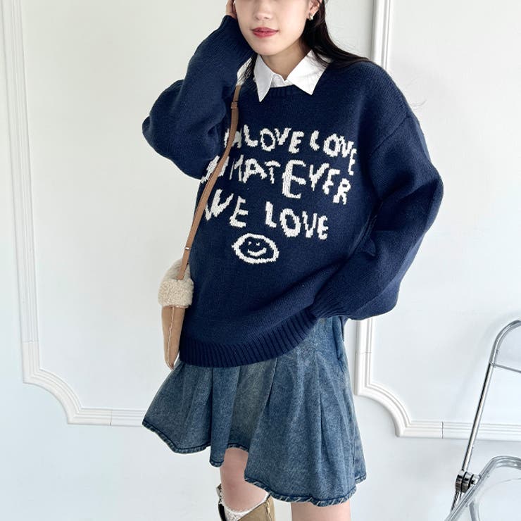 手書き風ロゴニットトップス[品番：OUTW0000158]｜Outfitter lab