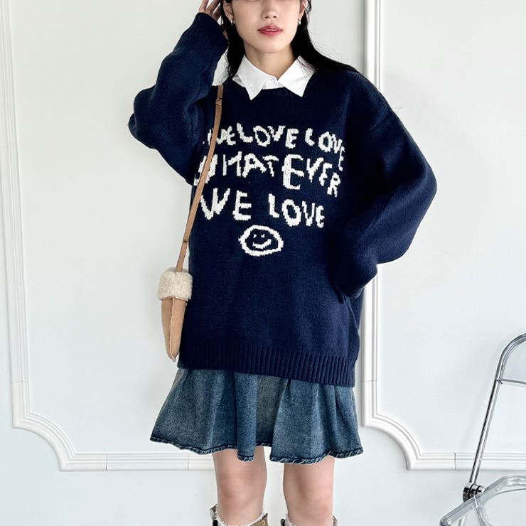 手書き風ロゴニットトップス | Outfitter lab | 詳細画像15 