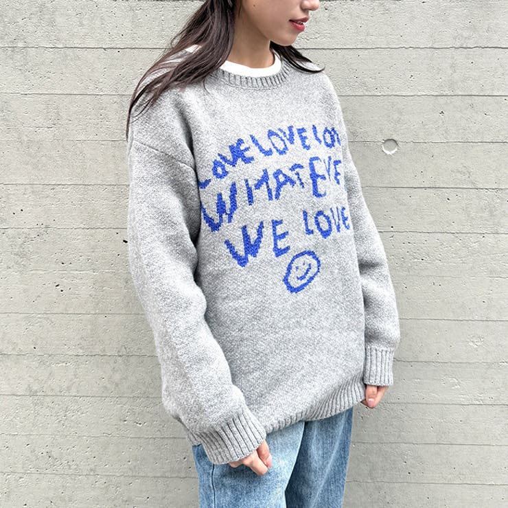 手書き風ロゴニットトップス | Outfitter lab | 詳細画像7 