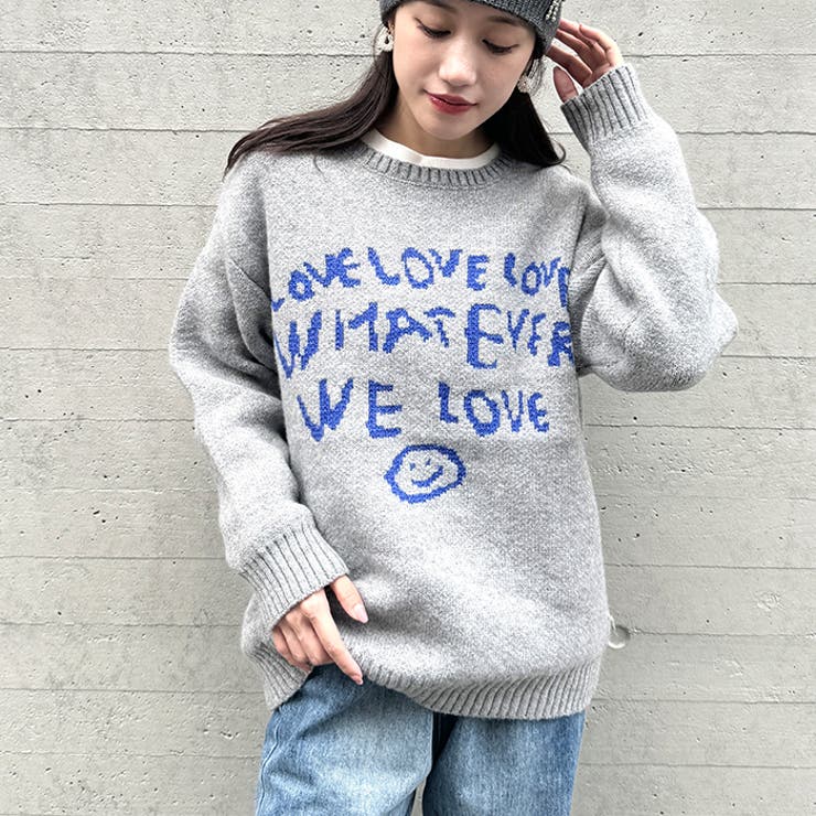 手書き風ロゴニットトップス | Outfitter lab | 詳細画像8 